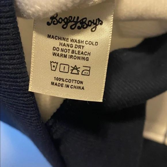 Bogey Boys Pinstripe Crewneck Pullover NEW Mens Large Navy Blue White Sweatshirt - Picture 8 of 13